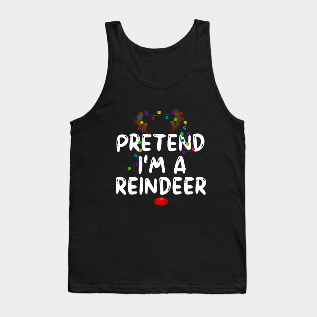 Pretend I'm A Reindeer Tank Top by Bourdia Mohemad